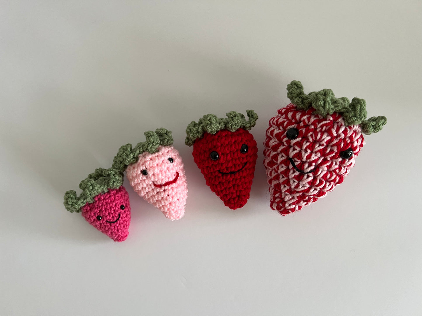 Crochet strawberry plush