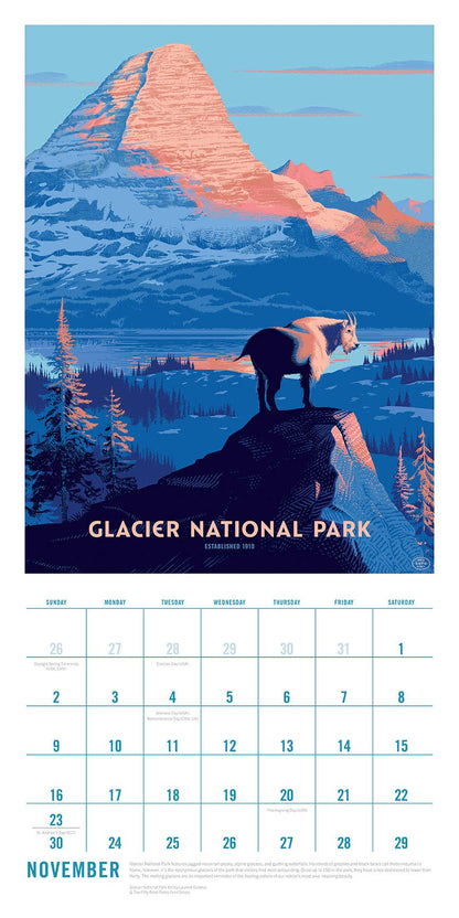 "The Art of the National Parks" Wall Calendar - 2025