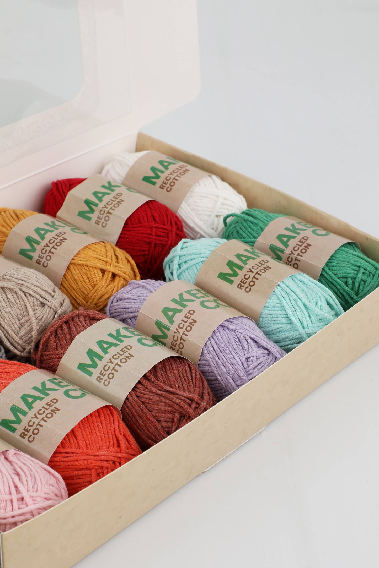 12-Pack Recycled Cotton Yarn (25g)