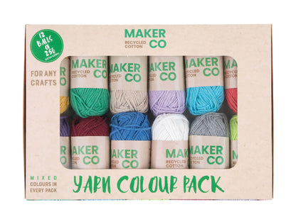 12-Pack Recycled Cotton Yarn (25g)